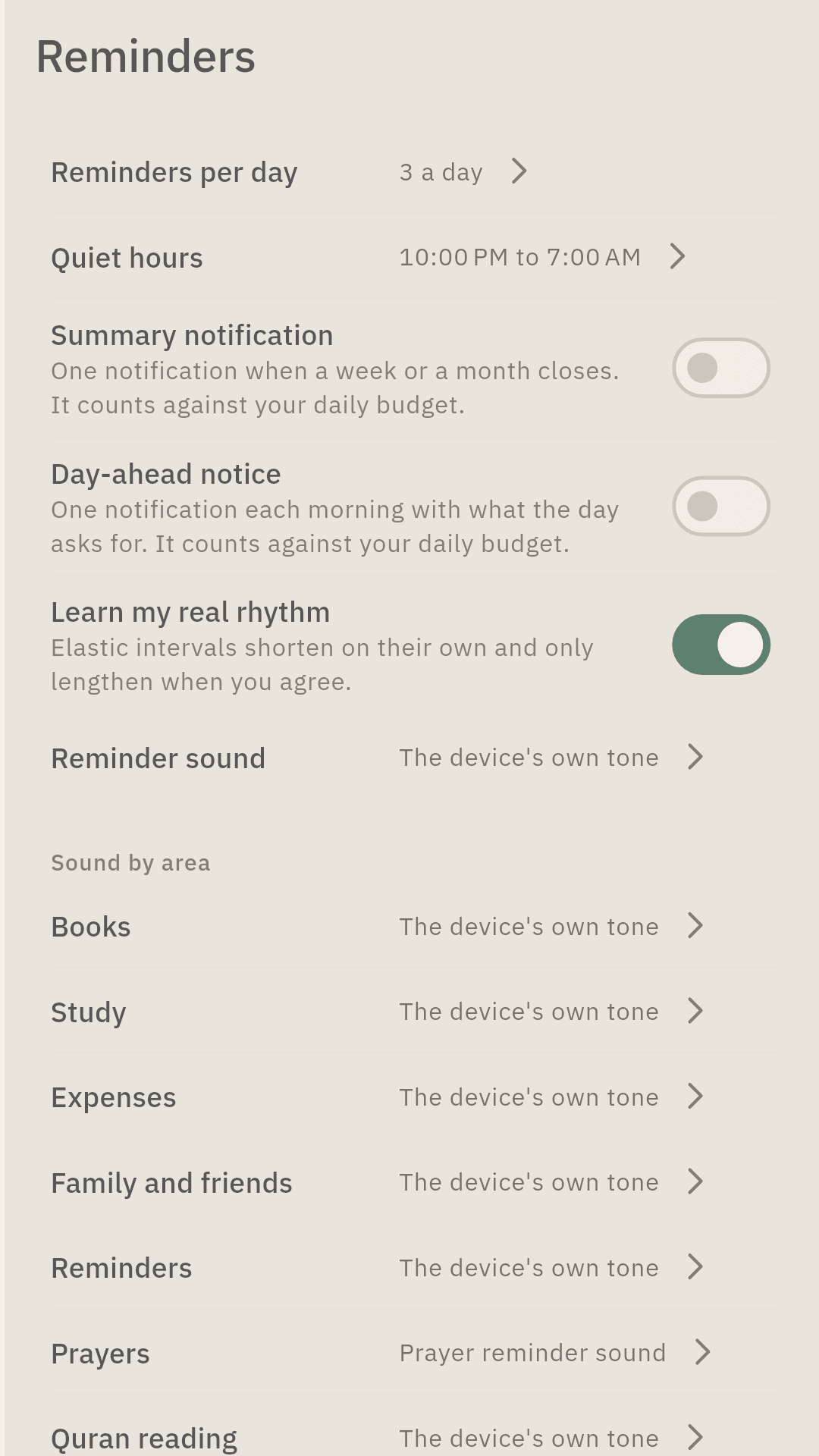 Quiet notifications